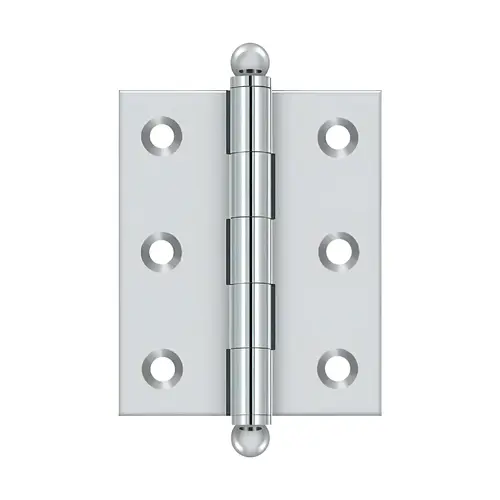 2-1/2" x 2" Hinge, w/ Ball Tips in Polished Chrome Pair 2-1/2" x 2" Hinge, w/ Ball Tips in Polished Chrome Pair