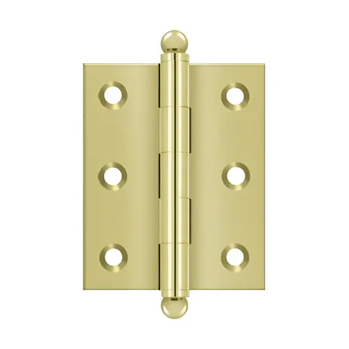 2-1/2" x 2" Hinge, w/ Ball Tips in Polished Brass Pair 2-1/2" x 2" Hinge, w/ Ball Tips in Polished Brass Pair