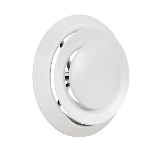 Premium Round Air Diffuser with Collar, White