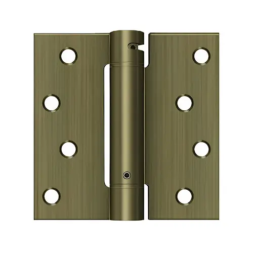 DSH44 Single Action Spring Hinge 4" x 4" Square Corner, Steel, UL Listed Antique Brass DSH44 Single Action Spring Hinge 4" x 4" Square Corner, Steel, UL Listed Antique Brass