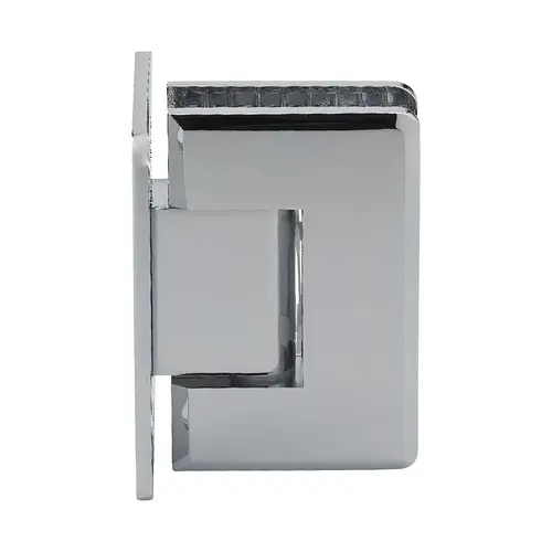 Polished Chrome Wall Mount with Full Back Plate Adjustable Coronado Beveled Series Hinge
