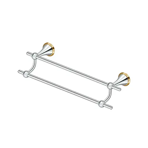 24" Double Towel Bar KH Series with Lifetime Brass Ring Bright Chrome Finish 24" Double Towel Bar KH Series with Lifetime Brass Ring Bright Chrome Finish