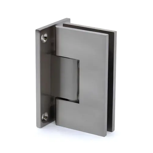 Heavy Duty Wall to Glass Full Back Plate Adjustable Hinge-Brushed Nickel Heavy Duty Wall to Glass Full Back Plate Adjustable Hinge-Brushed Nickel
