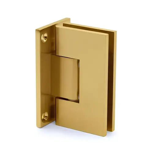 Heavy Duty Wall to Glass Full Back Plate Adjustable Hinge Brushed Gold Heavy Duty Wall to Glass Full Back Plate Adjustable Hinge Brushed Gold