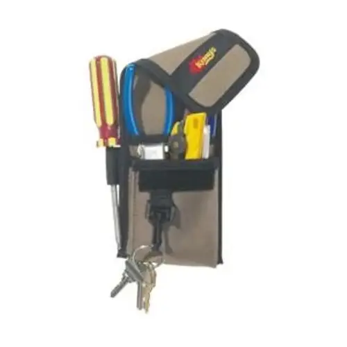 Tool Works Series Tool Holder, 4-Pocket, Polyester, Black, 5-1/4 in W, 8-1/2 in H