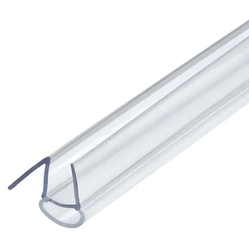 Clear Bottom Bulb Wipe With Drip Rail for 3/8" Glass - 95" Length