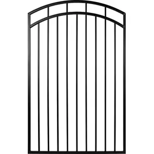 Nuvo Iron IBGA04568 Benitoite Series Arched Top Gate, 45 in W Gate, 68 in H Gate, Steel Frame, Black