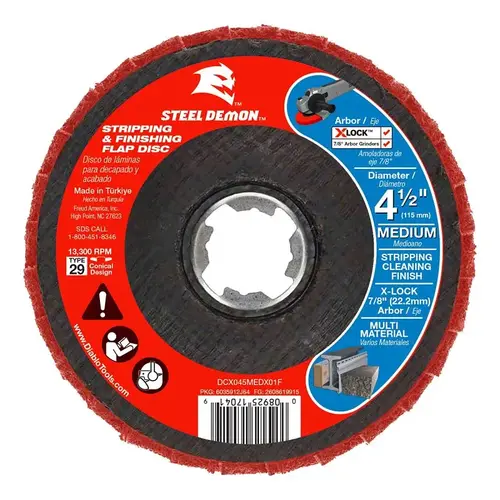 Steel Demon Angle Grinder, 4-1/2 in Dia, 7/8 in Arbor, 80 Grit, Medium Steel Demon Angle Grinder, 4-1/2 in Dia, 7/8 in Arbor, 80 Grit, Medium