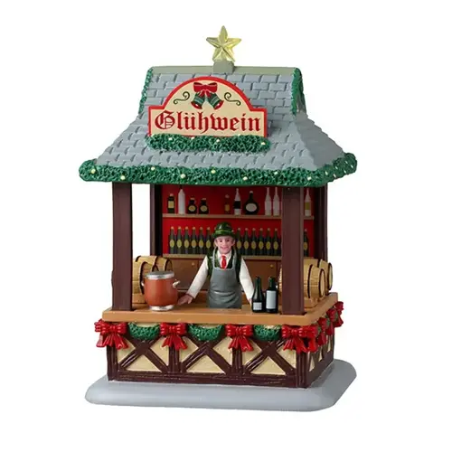 Gluhwein Booth, Caddington Village, Resin - pack of 8 Gluhwein Booth, Caddington Village, Resin - pack of 8
