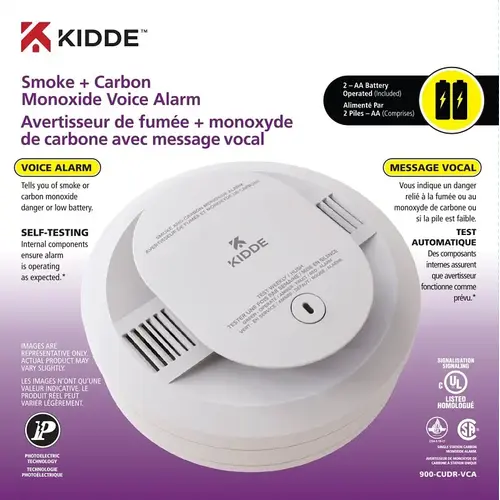 21032309 Smoke and Carbon Monoxide Detector, 70 to 400 ppm, 4 to 240 min Response, 85 dB, Alarm: Audible, Visual, Bracket