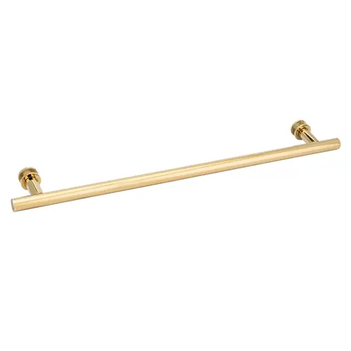 Counterpoint 18" c/c Single-Sided Pull with Rosettes - Polished Brass PVD Counterpoint 18" c/c Single-Sided Pull with Rosettes - Polished Brass PVD