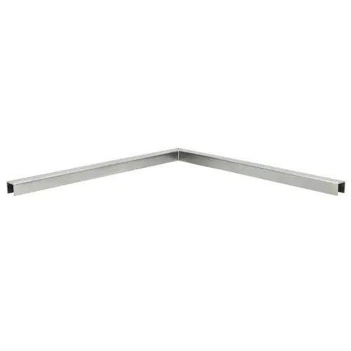 Cap Rail Channel 90 degree Corner 3/4" Glass - Glue On - Brushed Stainless Cap Rail Channel 90 degree Corner 3/4" Glass - Glue On - Brushed Stainless