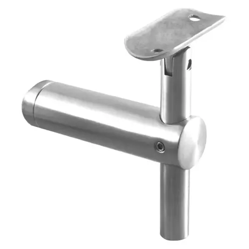 Handrail - Post mounted Adjustable Bracket - To suit 1.90" O/D post - Brushed stainless Handrail - Post mounted Adjustable Bracket - To suit 1.90" O/D post - Brushed stainless