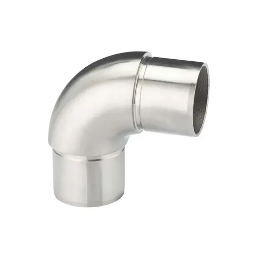 Handrail Rounded Corner 90 degree 1.50" O/D - Brushed Stainless Handrail Rounded Corner 90 degree 1.50" O/D - Brushed Stainless