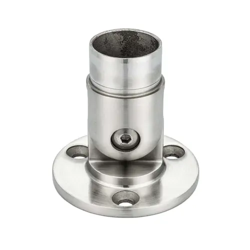 Handrail Adjustable Wall Flange Male 1.50" O/D - Brushed Stainless Handrail Adjustable Wall Flange Male 1.50" O/D - Brushed Stainless