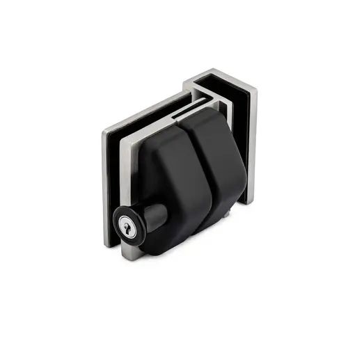 Gate Latch 90 degree Inside Corner 5/16-1/2" Glass - Brushed Stainless Gate Latch 90 degree Inside Corner 5/16-1/2" Glass - Brushed Stainless
