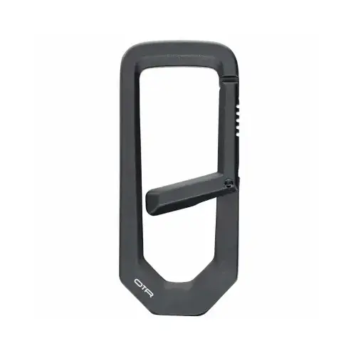 Dual Compartment H Carabiner, Black Aluminum, 5 In. Dual Compartment H Carabiner, Black Aluminum, 5 In.
