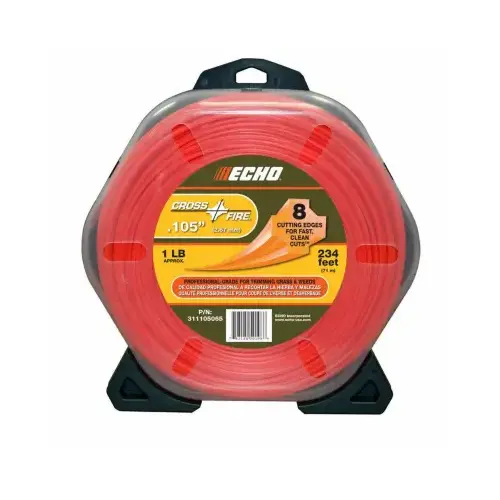 Cross-Fire String Trimmer Line, .105 In. x 234 Ft. Cross-Fire String Trimmer Line, .105 In. x 234 Ft.
