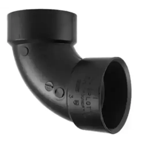 1-1/2 in ABS DWV 90-Degree Elbow - Black