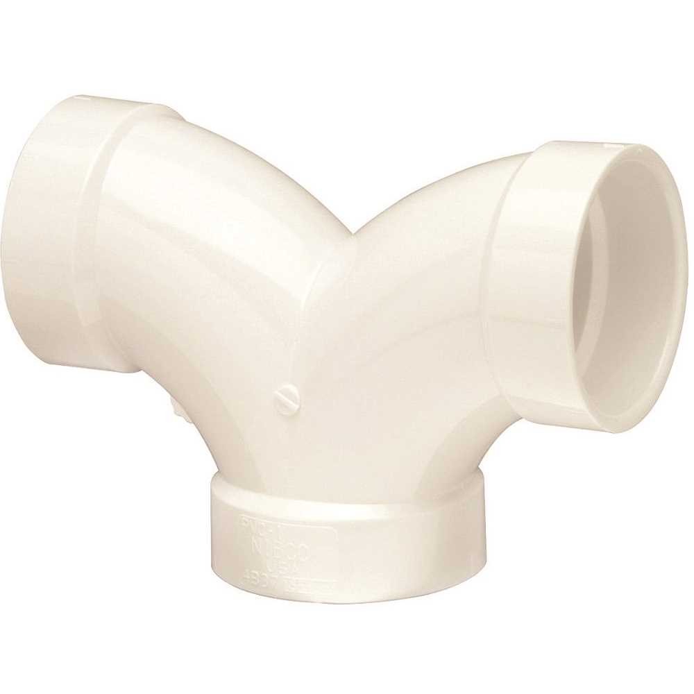 NIBCO K28540I 2" PVC DWV Double 90-Degree All Hub Elbow Fitting