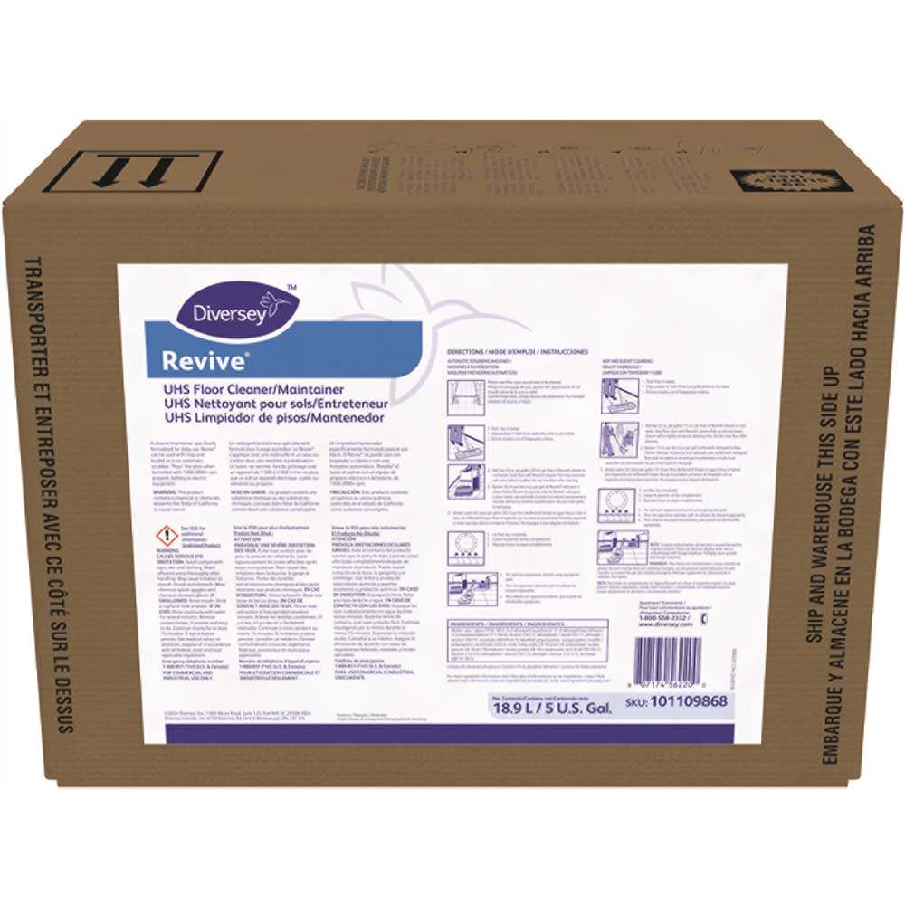 DIVERSEY 101109868 Revive Cleaner/Maintainer 5 Gal Pail
