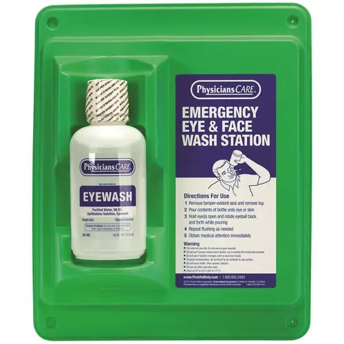 Eye and Skin Flush Emergency Station/Replacement Bottles, 16 oz Eye and Skin Flush Emergency Station/Replacement Bottles, 16 oz