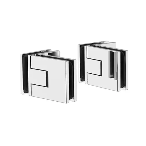 Juna Adjustable 90 degree Glass-Glass Hinge - Polished Chrome (Set of 2) Juna Adjustable 90 degree Glass-Glass Hinge - Polished Chrome (Set of 2)