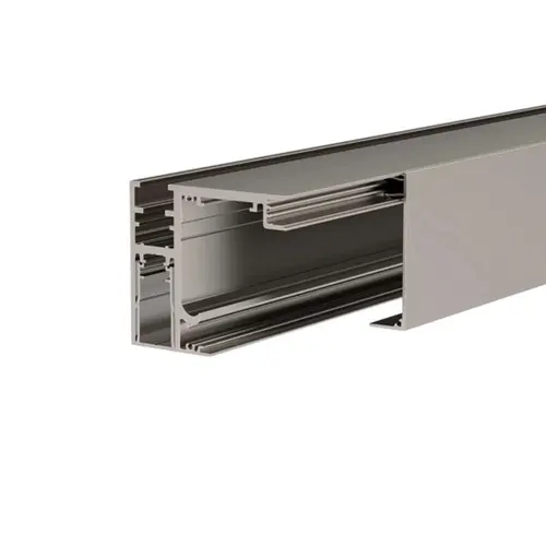 MasterTrack FT - Ceiling Mounting With Fixed Sidelite Extrusion - 157" Length - Brushed Stainless Anodized MasterTrack FT - Ceiling Mounting With Fixed Sidelite Extrusion - 157" Length - Brushed Stainless Anodized