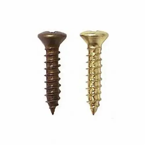 Oval Head Metal Screws Bulk 6 O.H. x 5/8" Diameter Satin Nickel Oval Head Metal Screws Bulk 6 O.H. x 5/8" Diameter Satin Nickel