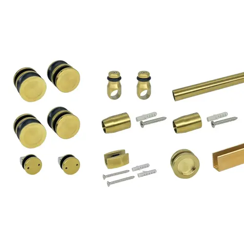 Oceana - Sliding Shower Door System - Brushed Brass PVD Oceana - Sliding Shower Door System - Brushed Brass PVD