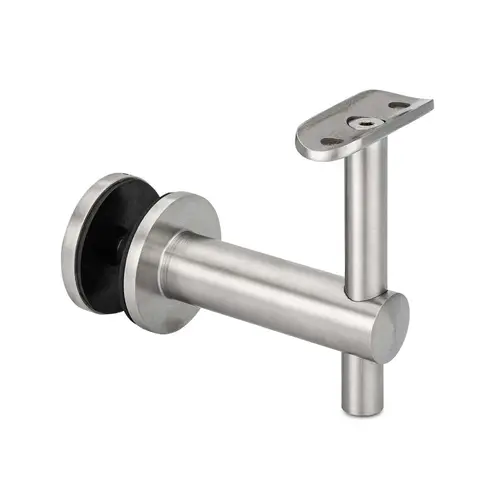 Handrail Bracket Glass Mounted Fixed 1.5" Clearance For 1.50" 1.66" 1.90" O/D Tube and Square Tube - Brushed Stainless Handrail Bracket Glass Mounted Fixed 1.5" Clearance For 1.50" 1.66" 1.90" O/D Tube and Square Tube - Brushed Stainless