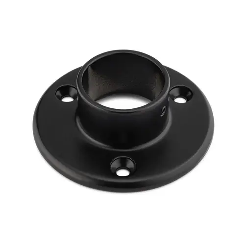 Handrail Fixed Wall Flange Female 1.66" O/D - Matte Black Handrail Fixed Wall Flange Female 1.66" O/D - Matte Black