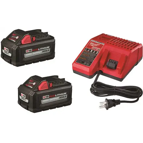M18 18-Volt Lithium-Ion High Output Starter Kit with Two 6.0 Ah Battery and Charger Red