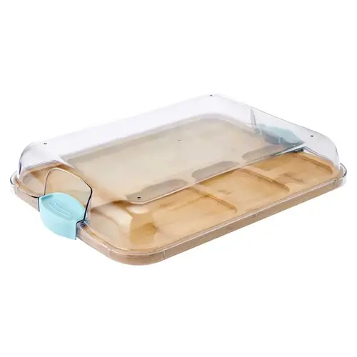 Cutting Board & Serve Tray 14" L X 11" W Bamboo Natural Cutting Board & Serve Tray 14" L X 11" W Bamboo Natural