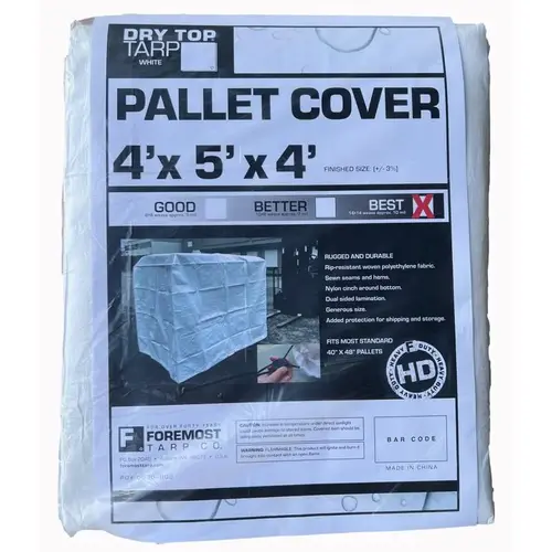 Pallet Cover 5 ft. W X 4 ft. L Heavy Duty Polyethylene White White Pallet Cover 5 ft. W X 4 ft. L Heavy Duty Polyethylene White White