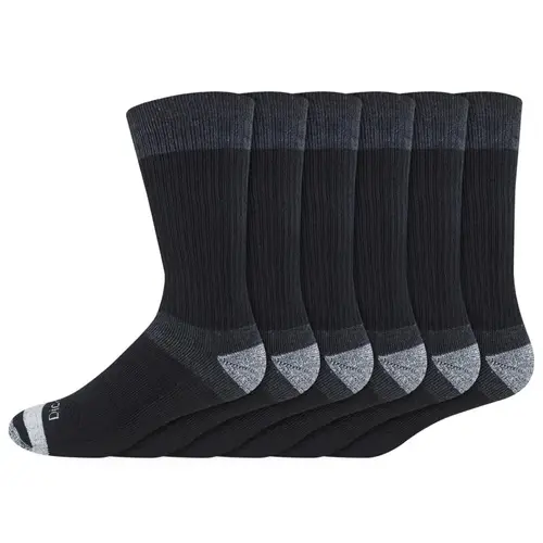 Cushion Crew Socks Men's Dri-Tech 6-12 Black Blac - 2 per pack x2 packs Cushion Crew Socks Men's Dri-Tech 6-12 Black Blac - 2 per pack x2 packs