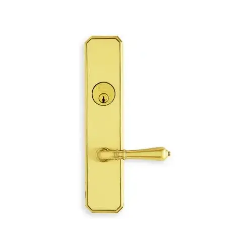 752 Lever and 11000 Plate 5-1/2" CTC 2-3/8" Backset Single Cylinder Deadbolt Tubular Lockset Bright Brass Finish 752 Lever and 11000 Plate 5-1/2" CTC 2-3/8" Backset Single Cylinder Deadbolt Tubular Lockset Bright Brass Finish
