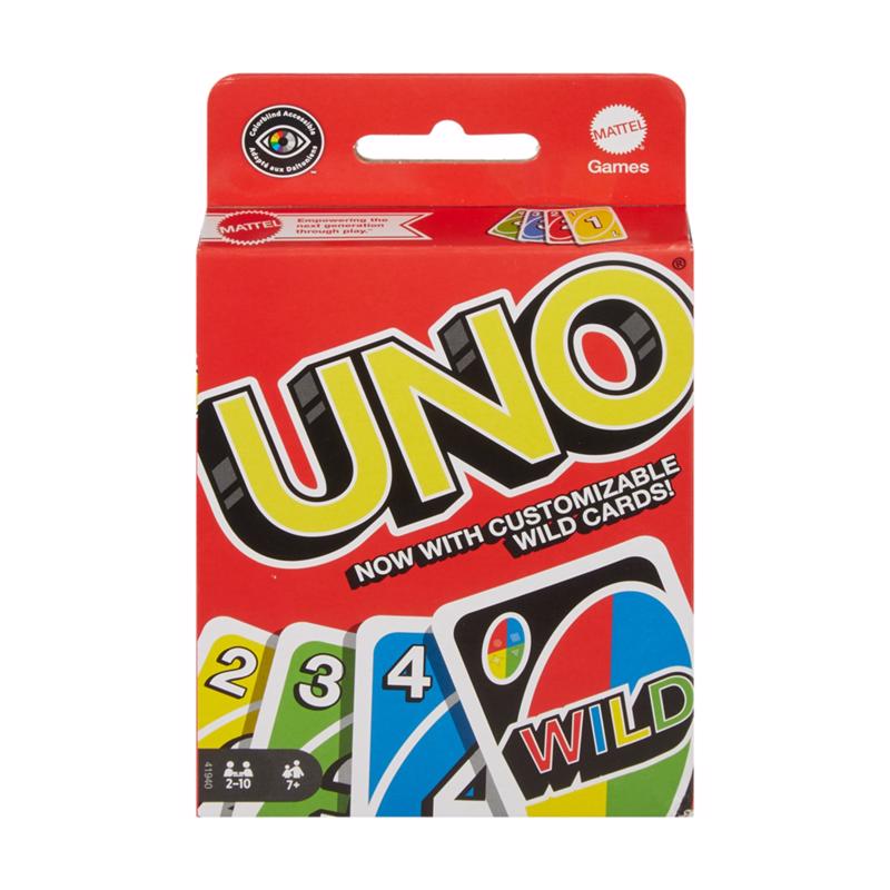Uno V8737 Card Game Colorblind Accessible Multicolored 108 pc