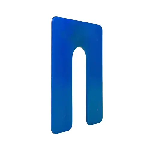 1/16" X 3" X 4" Horse Shoe Shims, Blue - pack of 200