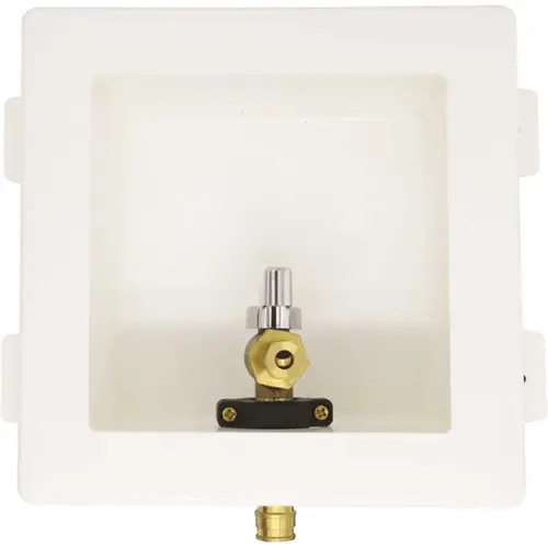 Plastic Ice Maker Outlet Box 1/2" Expansion Pex X 1/4" Compression
