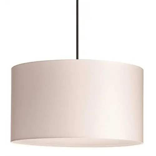 Markor 18" 3-Light Transitional Pendant Fixture, White Linen