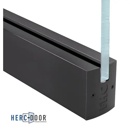 2-1/2" Square Door Rail 35-3/4" Without Lock - 5/8" Glass - Dark Bronze 2-1/2" Square Door Rail 35-3/4" Without Lock - 5/8" Glass - Dark Bronze