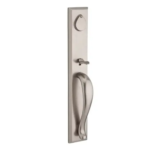 Single Cylinder Longview Handleset Rustic Knob and Rustic Square Rose with 6AL Latch, Dual Strike, and SmartKey White Bronze Finish Single Cylinder Longview Handleset Rustic Knob and Rustic Square Rose with 6AL Latch, Dual Strike, and SmartKey White Bronze Finish