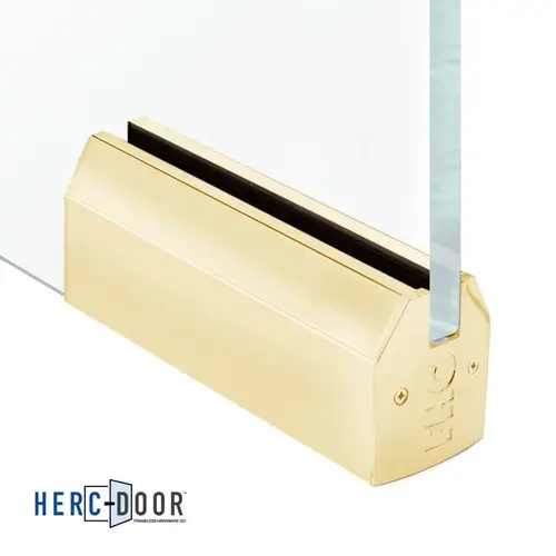 2-1/2 Tapered Patch Rail Without Lock For 3/8 Glass Polished Brass (C260) 2-1/2 Tapered Patch Rail Without Lock For 3/8 Glass Polished Brass (C260)