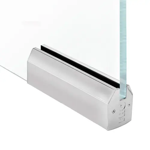 2-1/2" Tapered 12" Patch Rail Without Lock For 3/4" Glass - Polished Stainless 2-1/2" Tapered 12" Patch Rail Without Lock For 3/4" Glass - Polished Stainless