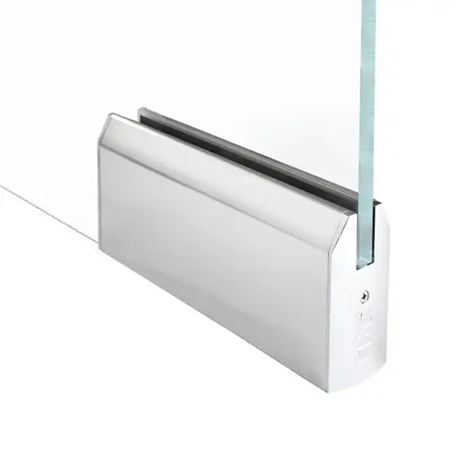 4" Tapered 12" Patch Rail Without Lock For 5/8" Glass - Polished Stainless 4" Tapered 12" Patch Rail Without Lock For 5/8" Glass - Polished Stainless