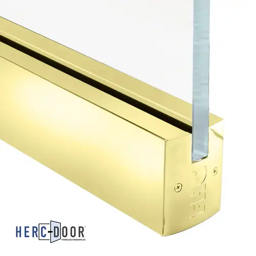 2-1/2 Low Profile Door Rail Square Profile 35-3/4 Stock Rail Length Without Lock For 1/2 Glass Polished Brass (C260) 2-1/2 Low Profile Door Rail Square Profile 35-3/4 Stock Rail Length Without Lock For 1/2 Glass Polished Brass (C260)