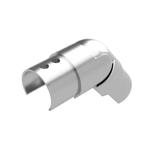Top Rail Fitting - 1.66" Diameter Adjustable Down Elbow - Brushed Stainless Top Rail Fitting - 1.66" Diameter Adjustable Down Elbow - Brushed Stainless