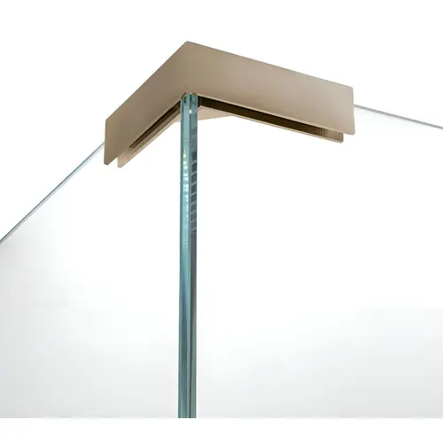 Stabilizer Bracket 90 Degree Sleeve-Over Bracket, Brass Material, 90 Degree Mounting Angle, Brushed Bronze Finish