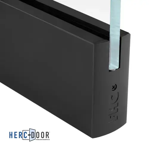 4" Square Door Rail 35-3/4" Without Lock - 1/2" Glass - Matte Black 4" Square Door Rail 35-3/4" Without Lock - 1/2" Glass - Matte Black